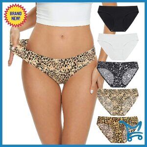 Seamless No Show Bikini Panties 5-Pack Ultra Soft Stretch